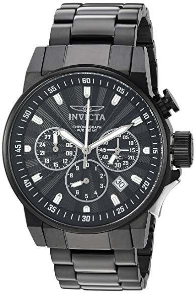 Invicta Men's 'I-Force' Quartz Stainless Steel Casual Watch, Color:Black (Model: 23090)