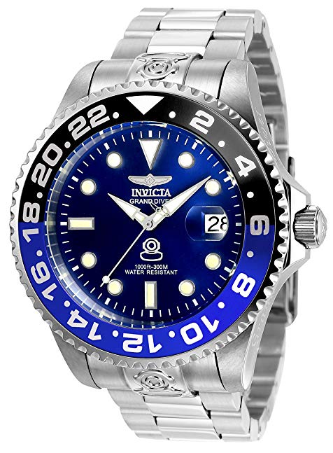 Invicta Men's 'Pro Diver' Automatic Stainless Steel Diving Watch, Color:Silver-Toned (Model: 21865)