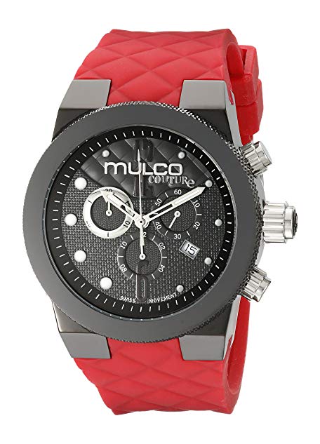 MULCO Unisex Couture Analog Display Swiss Quartz Watch - Silicone Band Multifunctional Stainless Steel