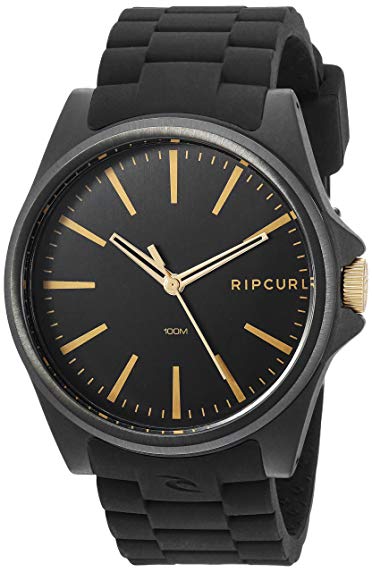 Rip Curl Men's Quartz Plastic and Silicone Sport Watch, Color:Black (Model: A3096-MID)